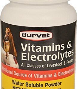 Durvet 698468 Vitamins & Electrolytes for Livestock & Poultry 100G