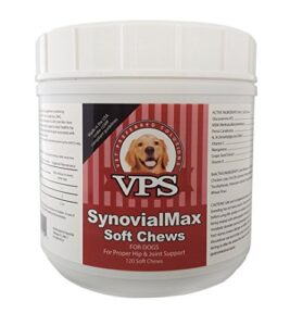 vps synovialmax hip & joint soft chews for dogs, 120 count