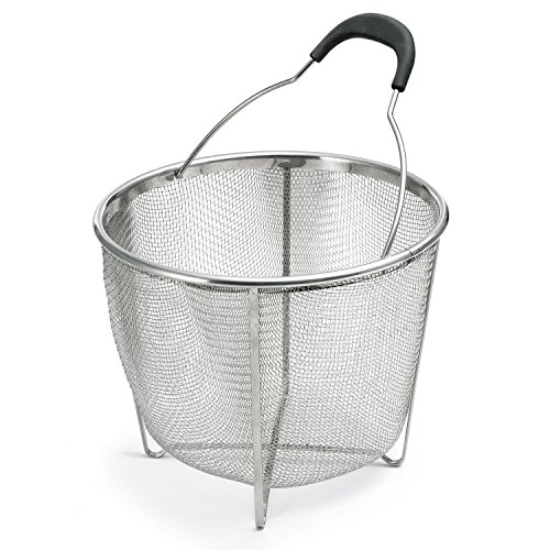 Polder 8 inch Strainer and Steamer Insert Basket, Stainless Steel, Perfect for Cooking Vegetables, Pasta and more