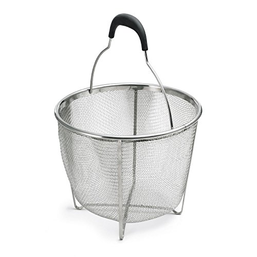 Polder 8 inch Strainer and Steamer Insert Basket, Stainless Steel, Perfect for Cooking Vegetables, Pasta and more