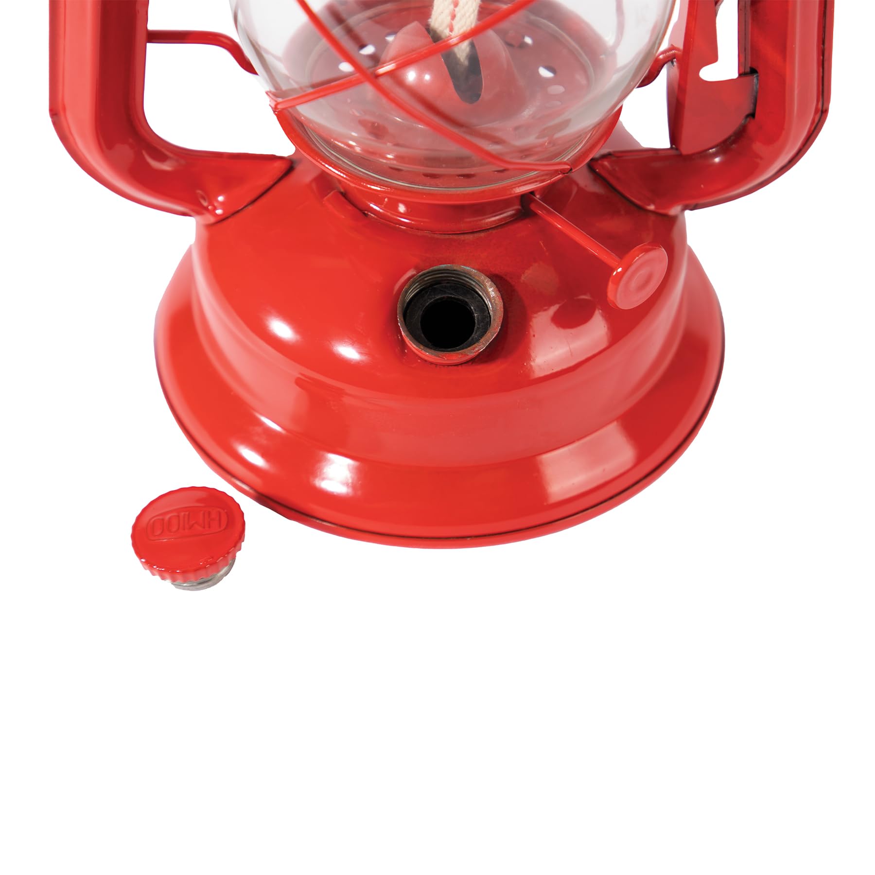 Red Kerosene Lantern 12" Tall