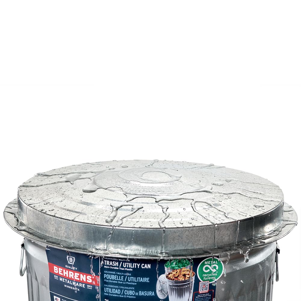 Behrens Galvanized Steel Trash Can 20 gallon