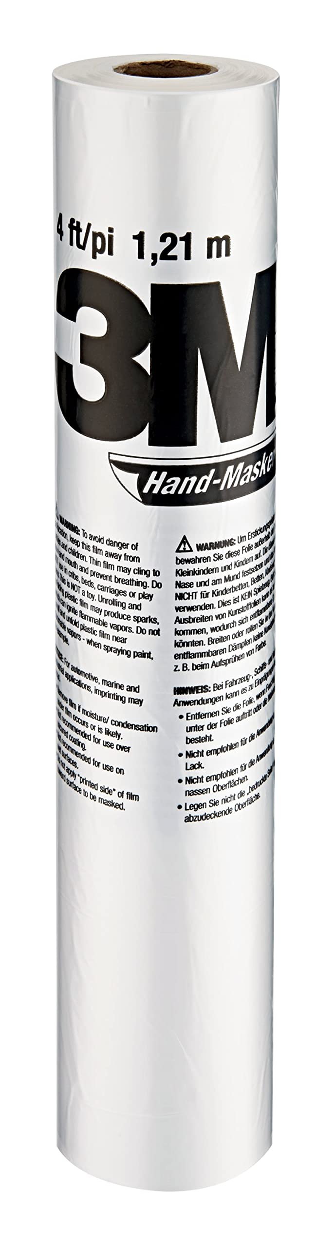 3M Hand-Masker Contractor's Plastic Film, 48" in x 180' Feet, Unfolds to Full Width, Contains Job Site Dust & Overspray, For Painting, Drywall Texturing, Wall Finishing & Floor Standing, 1 Roll (CP4)