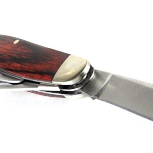 Bear & Son 247R Rosewood Three-Blade Large Stockman Slip Joint Knife, 3 7/8-Inch