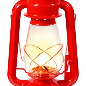 Red Kerosene Lantern 12" Tall