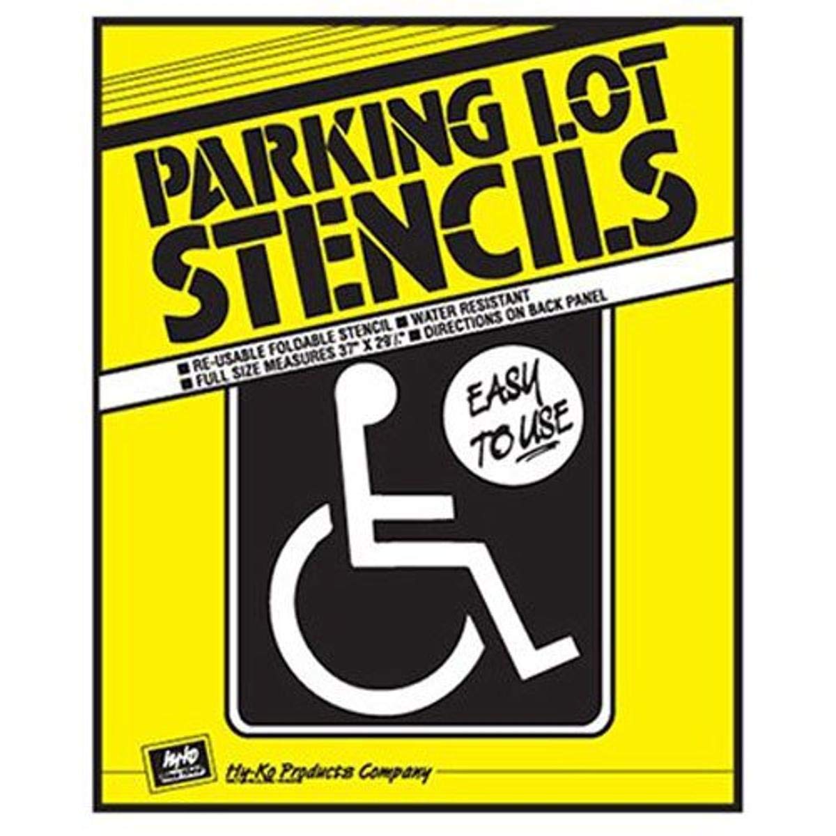 Hy-Ko Products PLS-10 Handicap Parking Lot Stencil 32.5" x 25" White