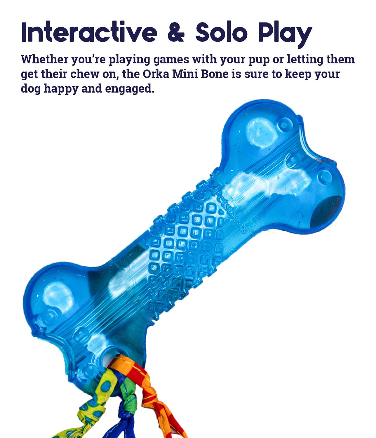 Petstages Orka Mini Bone Royal Blue Dog Chew Toy