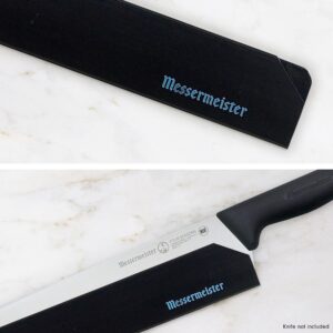 Messermeister 12” Chef’s Edge-Guard, Black - Fashionable & Functional Knife Protector for Chef’s & Wide-Blade Knives - 2 Blade Entry Notches - 12.5” x 1.9375”