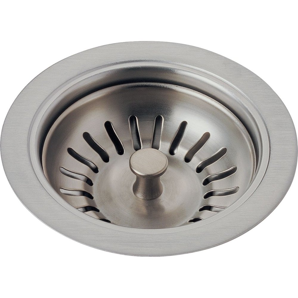 Delta Faucet 72010-SS Flange and Strainer Kitchen Sink, Arctic Stainless, 4 1/2 inch