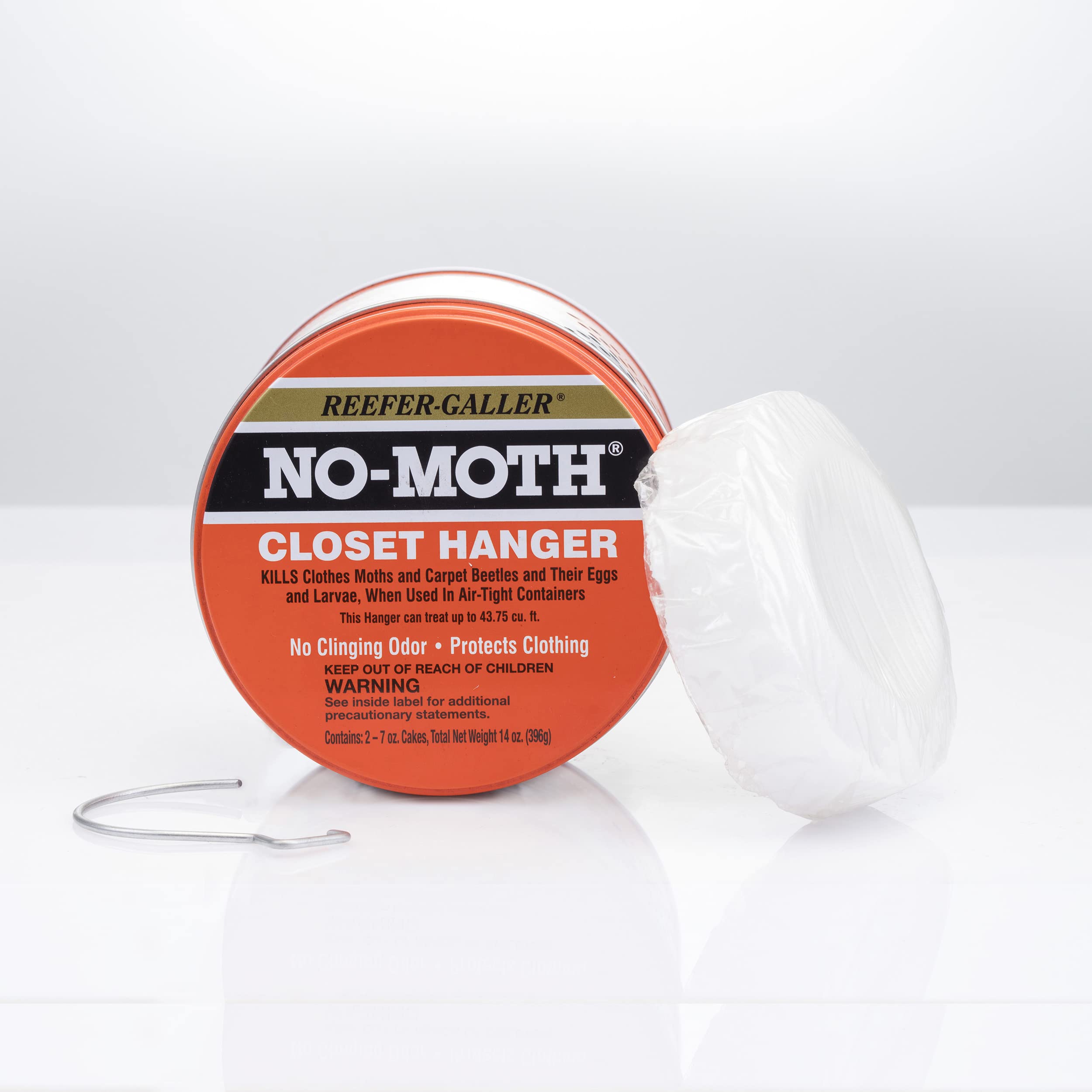 Reefer-Galler NO MOTH Closet Hanger Kills Clothes Moths, Carpet Beetles, and Eggs and Larvae