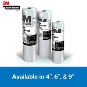 3M Hand-Masker Contractor's Plastic Film, 48" in x 180' Feet, Unfolds to Full Width, Contains Job Site Dust & Overspray, For Painting, Drywall Texturing, Wall Finishing & Floor Standing, 1 Roll (CP4)