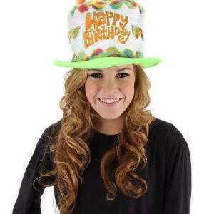 elope Rainbow Birthday Cake Plush Hat for Teens and Adults