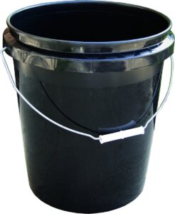 encore plastics 250003 70-mil regrind pail/bucket, 5-gallon, black