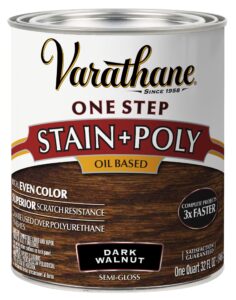 rust-oleum 225250h oil-based stain + poly, quart, dark walnut, 32 fl oz