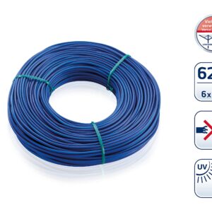 Leifheit Replacement Clothes line for Rotary Washing Line, Garden Laundry Line, 62 m - Blue