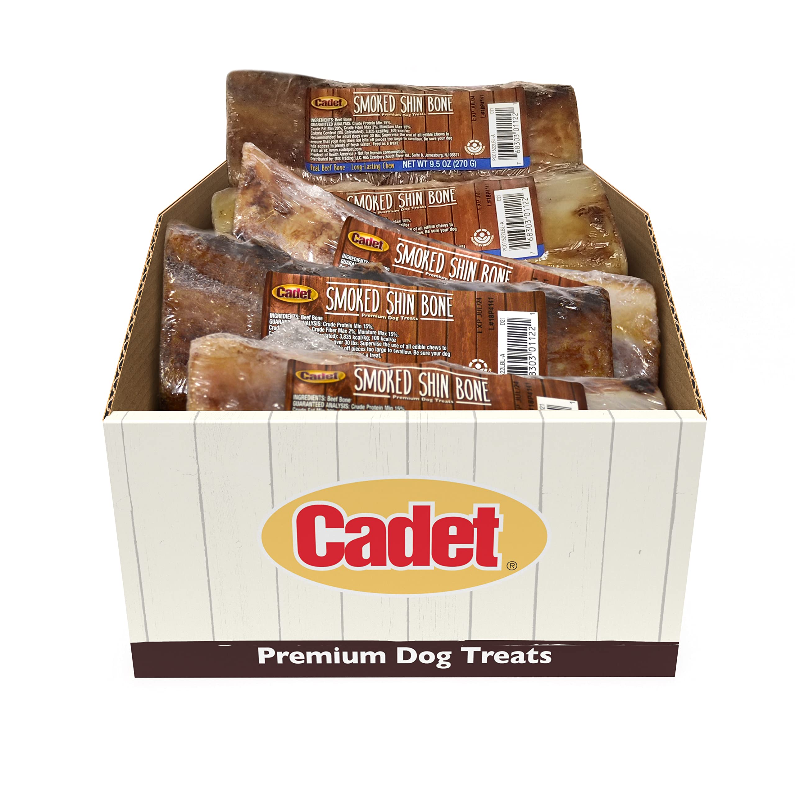 Cadet Smoked Shin Bone Display Large, 12 Count