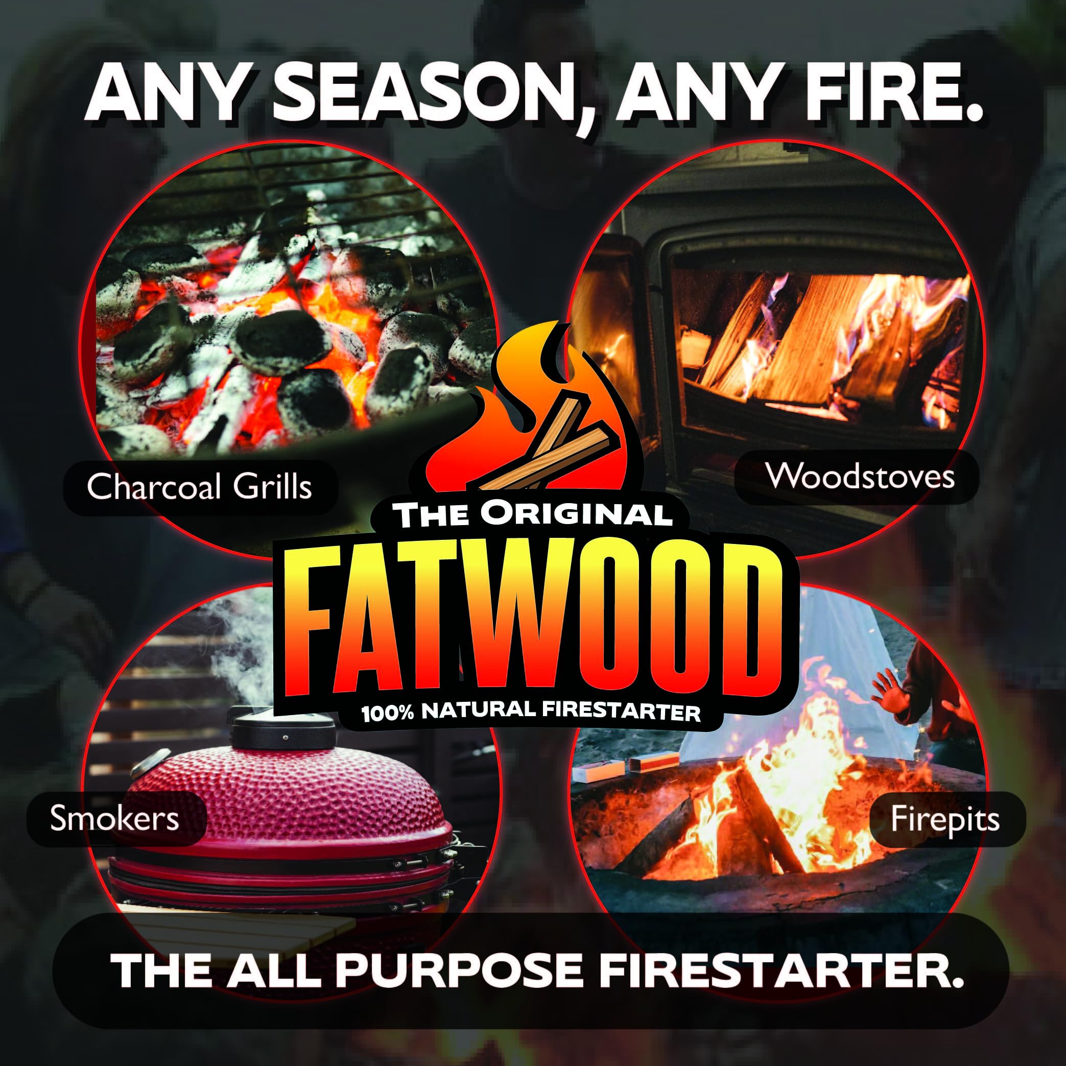 Betterwood 10 Pound Fatwood Natural Pine Firestarter 1 Pack for Campfire, BBQ, or Pellet Stove, Non Toxic and Water Repellent