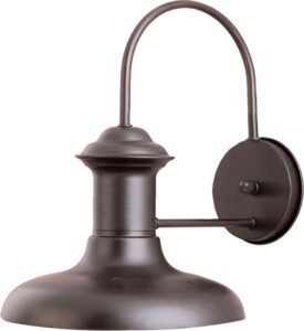 maxim wharf-1 light outdoor wall lantern in transitional style-12 inches wide by 10.5 inches high