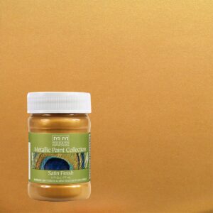 6 oz Modern Masters ME659 Olympic Gold Metallic Paint Collection, Satin Water-Based Decorative Metallic Paint