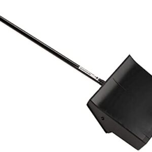 Carlisle FoodService Products Duo-Pan Upright Dust Pan with Serrated Yoke for Floor Cleaning, Restaurants, Office, And Janitorial Use, Plastic, 30 Inches, Black