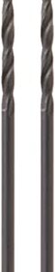 BOSCH BL2131 2-Piece 1/16 in. x 1-7/8 in. Fractional Jobber Black Oxide Drill Bit for Applications in Light-Gauge Metal, Wood, Plastic