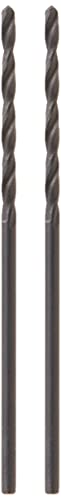 BOSCH BL2131 2-Piece 1/16 in. x 1-7/8 in. Fractional Jobber Black Oxide Drill Bit for Applications in Light-Gauge Metal, Wood, Plastic