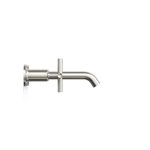 KOHLER Purist® Widespread wall-mount bathroom sink faucet trim with 6-1/4" spout and cross handles, requires valve