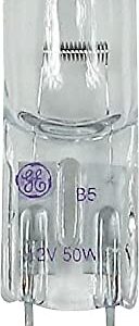 General Electric Halogen Light Bulb, T3 Light Bulb, 50-Watt, 950 Lumen, 2-Pin GY6.35 Bulb Base, Clear, 1-Pack Halogen Light Bulbs