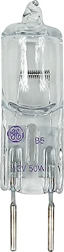 General Electric Halogen Light Bulb, T3 Light Bulb, 50-Watt, 950 Lumen, 2-Pin GY6.35 Bulb Base, Clear, 1-Pack Halogen Light Bulbs