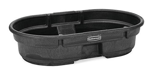 Rubbermaid Commercial Products Stock Tank, 50-Gallons, Structural Foam, Heavy Duty Container, for Livestock/Animal/Cattle Feed & Water, Outdoor Homemade Pool/Hot Tub/Bathtub, & Pet Cleaning/Dog Wash