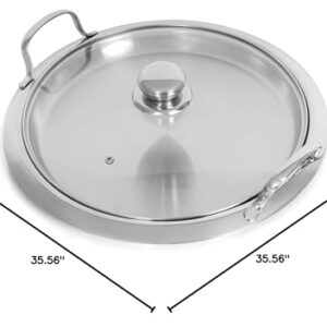 Chef's Secret 5-Ply Stainless-Steel Pancake Pan/Griddle with See Through Glass Lid