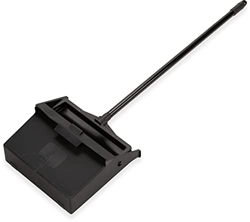 Carlisle FoodService Products Duo-Pan Upright Dust Pan with Serrated Yoke for Floor Cleaning, Restaurants, Office, And Janitorial Use, Plastic, 30 Inches, Black