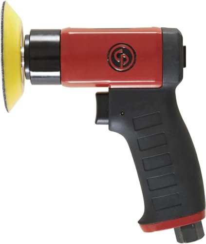 Chicago Pneumatic CP7200 - Air Random Rotary Sander Tool, Home Improvement, Woodworking Tools, Polisher, Rust Removal, Heavy Duty, Rotary Tool, Pistol Handle, Hook & Loop, 3 Inch (75 mm), 15000 RPM