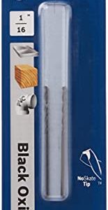 BOSCH BL2131 2-Piece 1/16 in. x 1-7/8 in. Fractional Jobber Black Oxide Drill Bit for Applications in Light-Gauge Metal, Wood, Plastic