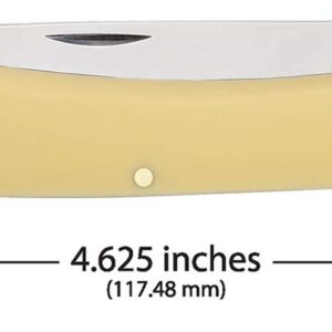 Case WR XX Pocket Knife Yellow Synthetic Sod Buster Item #038 - (3138 Cv) - Length Closed: 4 5/8 Inches