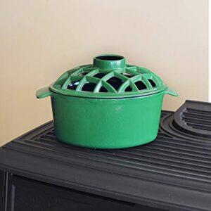 2.2 qt Enamel Woodstove Steamer - Lattice Top