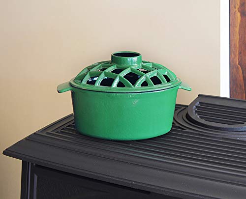 2.2 qt Enamel Woodstove Steamer - Lattice Top