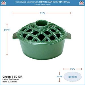 2.2 qt Enamel Woodstove Steamer - Lattice Top