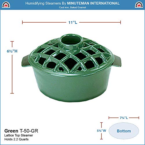 2.2 qt Enamel Woodstove Steamer - Lattice Top