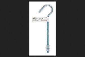 hampton medium zinc-plated silver steel 6 in. l clothesline bolt hook 160 lb. 1 pk