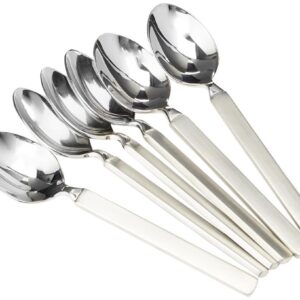 Alessi "Dry" 5-3/4-Inch Tea Spoon with Satin Handle, Set of 6