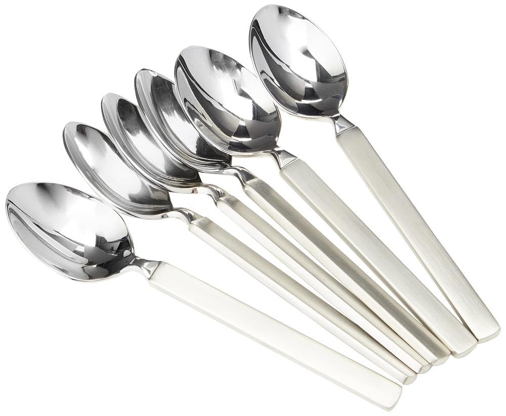 Alessi "Dry" 5-3/4-Inch Tea Spoon with Satin Handle, Set of 6