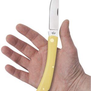 Case WR XX Pocket Knife Yellow Synthetic Sod Buster Item #038 - (3138 Cv) - Length Closed: 4 5/8 Inches