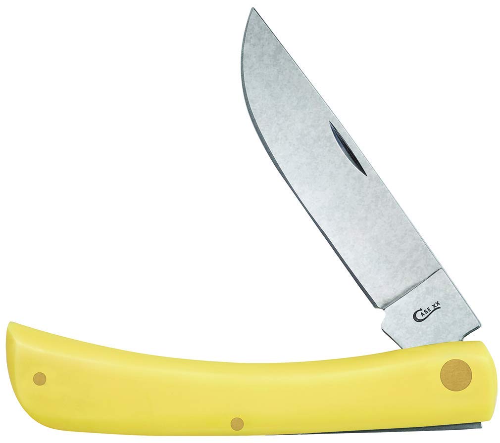 Case WR XX Pocket Knife Yellow Synthetic Sod Buster Item #038 - (3138 Cv) - Length Closed: 4 5/8 Inches