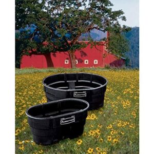 Rubbermaid Commercial Products Stock Tank, 50-Gallons, Structural Foam, Heavy Duty Container, for Livestock/Animal/Cattle Feed & Water, Outdoor Homemade Pool/Hot Tub/Bathtub, & Pet Cleaning/Dog Wash