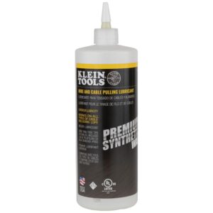 klein tools 51010 premium synthetic wax wire and cable pulling lubricant, made in usa, 1-quart squeeze bottle