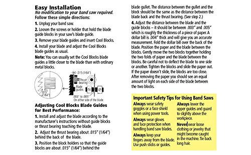 OLSON SAW CB50010BL 12-Inch Sears TTB Band Saw Accessory Cool Blocks