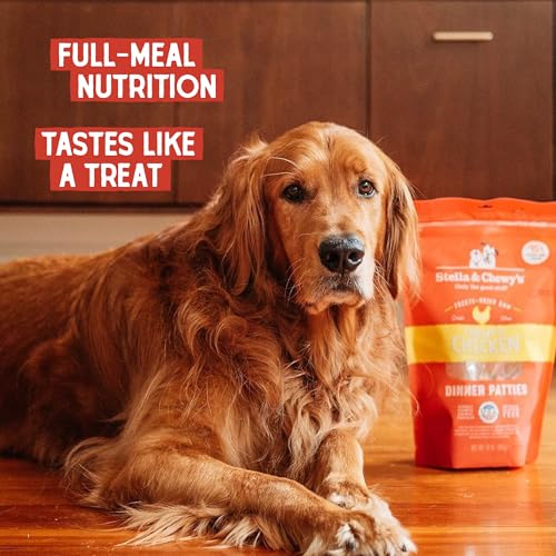 Stella & Chewy's Freeze Dried Raw Dinner Patties – Grain Free Dog Food, Protein Rich Chewy’s Chicken Recipe – 5.5 oz Bag