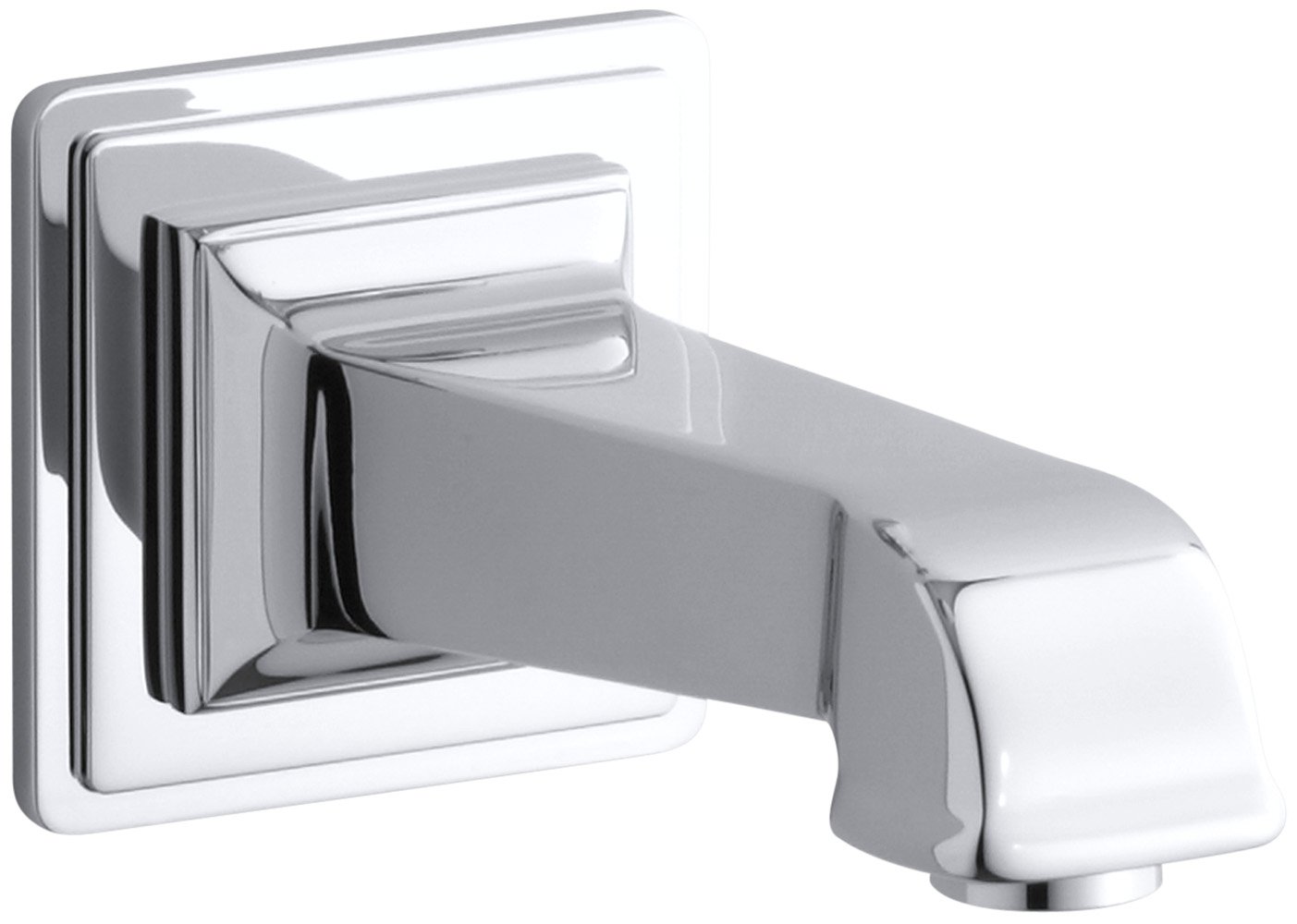 Kohler K-13139-A-CP Pinstripe Pure Wall-Mount Bath Spout, Polished Chrome