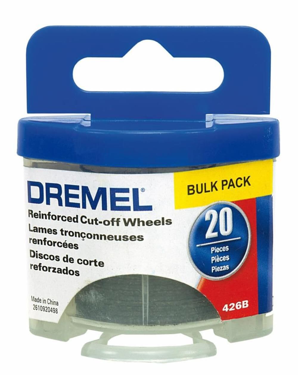 Dremel 426B Fiberglass Reinforced Cut-Off Wheels, 1-1/4-Inch (.045 mm) Wheel Diameter, Rotary Tool Cutting Disc Accessory, 20 Pieces, Silver